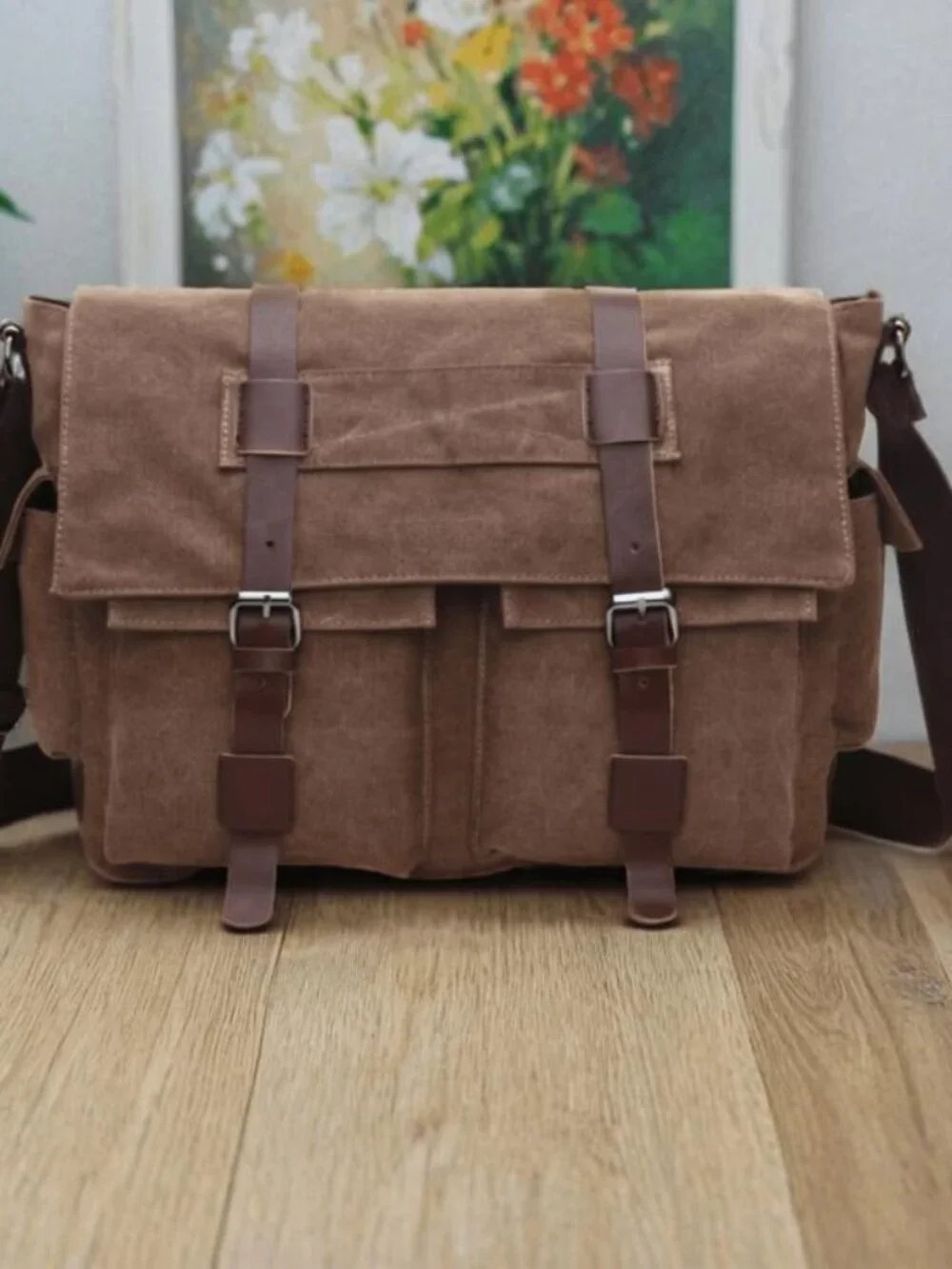 Canvas Retro Crossbody Bag Adjustable Strap Messenger